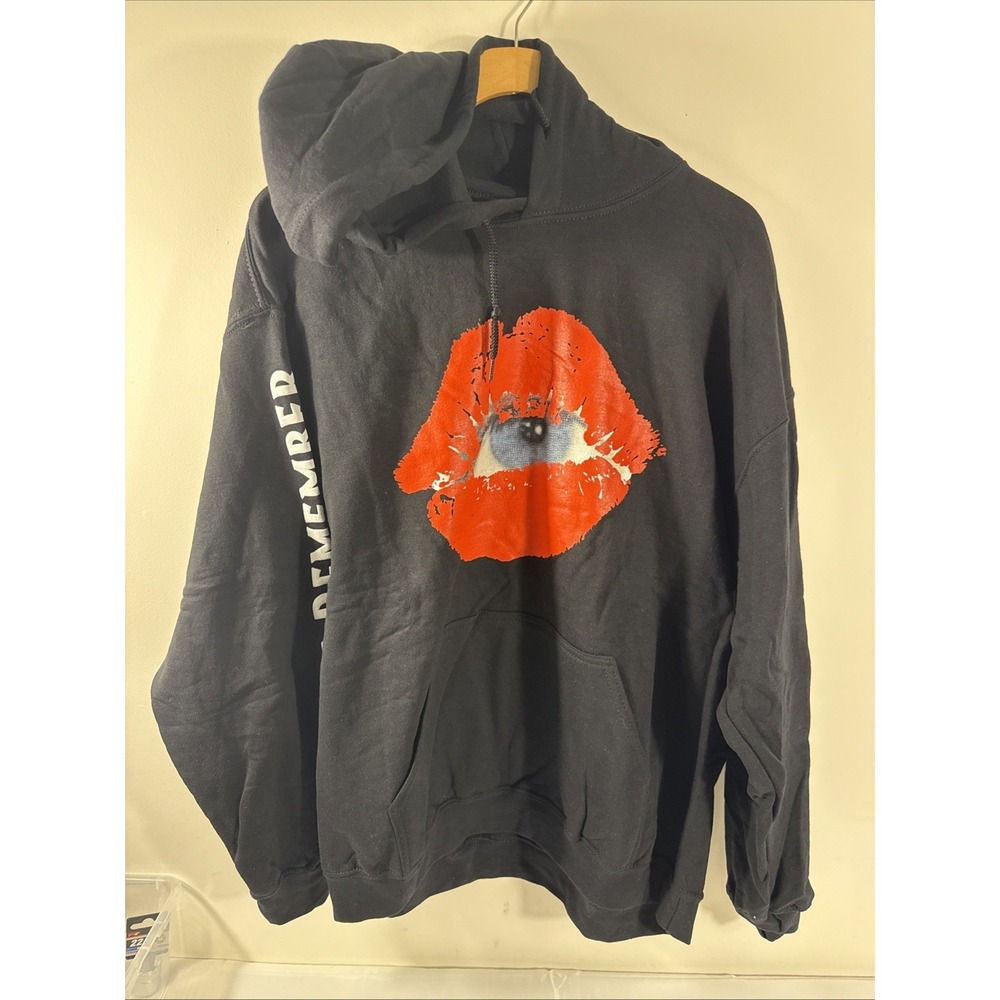 The Kid Laroi End Of The World US Tour 2022 Hoodie Adult Lips Size Large New BLK